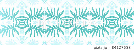 Hand drawn floral ethnic pattern. Seamless abstract batik print. 84127658