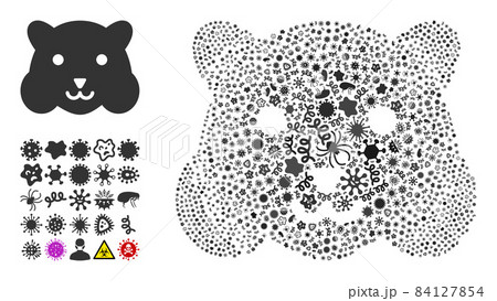 Mosaic Hamster Head Icon of Flu Pathogens Mosaic Hamster Head Icon of Flu Pathogens 84127854