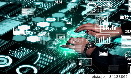Conceptual business dashboard for financial data analysis Conceptual business dashboard for financial data analysis 84128865