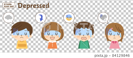 Set of 4 kids-depressed 84129846