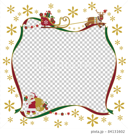 Santa's red-nosed reindeer pulling a sleigh and... - Stock Illustration ...