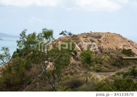 Walking Track On Mountain Top Beside Ocean 84133670