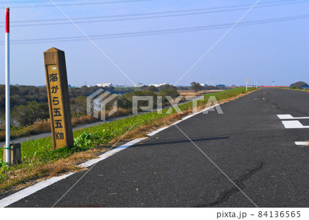 江戸川サイクリングロード左岸55km地点 84136565