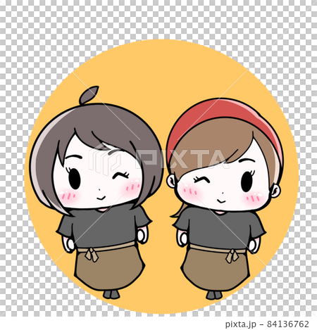 アルバイトイラスト 居酒屋の店員のイラスト素材