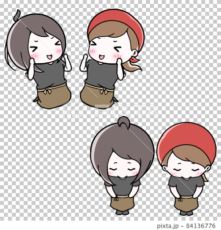 アルバイトイラスト 居酒屋の店員のイラスト素材