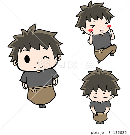 アルバイトイラスト　居酒屋の店員　男の子 84136826