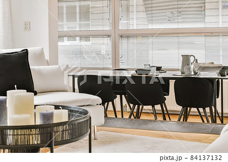 Lovely home decor with dining room in the background 84137132