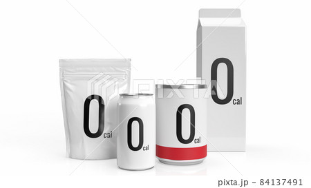 The food product 0 kcal on white background for health and sci concept 3d rendering The food product 0 kcal on white background for health and sci concept 3d rendering 84137491