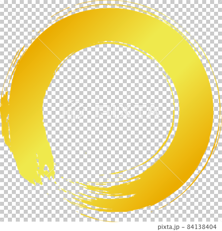 Round circle Gold brush character 84138404