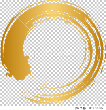 Round circle Gold brush character 84138407