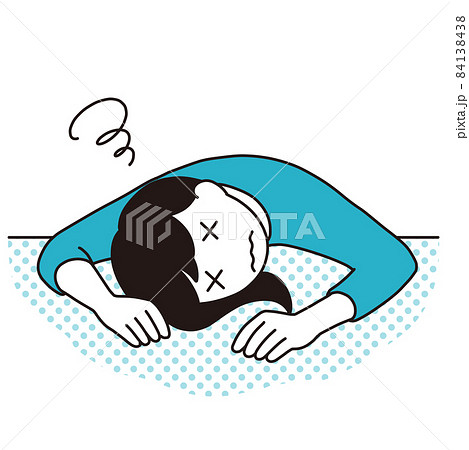 ぐったりする女性のイラスト 84138438