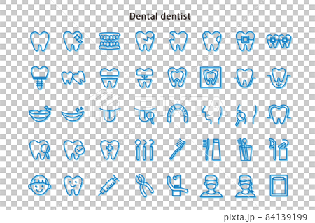 歯科 アイコン 歯医者 歯科医院 イラスト 素材 ベクター デザイン 84139199