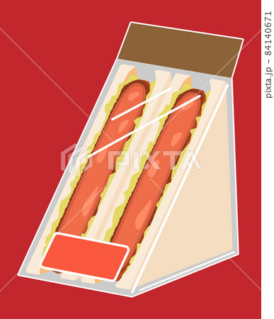 ハムカツサンド 三角のパック(白フチあり) ハムカツサンド 三角のパック(白フチあり) 84140671