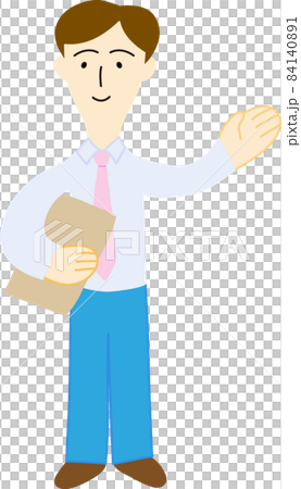 案内している男性会社員 84140891