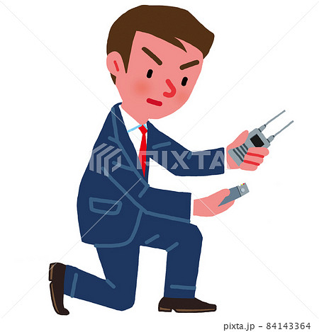 探知機で盗聴電波を探している男性 84143364