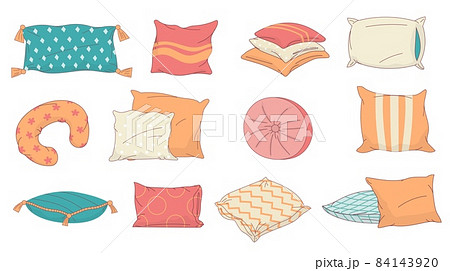 Cartoon Cushion Interior Design Textile のイラスト素材