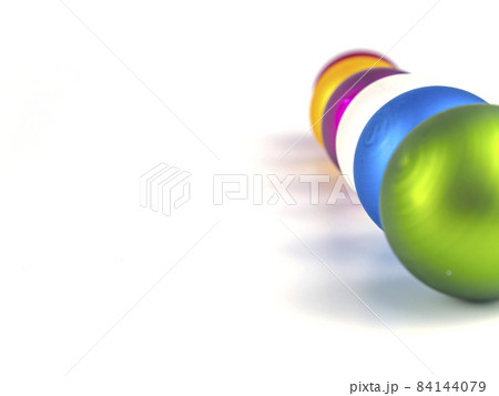 Christmas toys on a white background with place for text. Christmas toys on a white background with place for text. 84144079