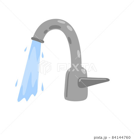 Tap with running water jet. Plumbing in kitchen and bathroom. Tap with running water jet. Plumbing in kitchen and bathroom. 84144760
