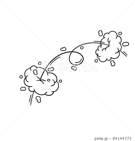 Speed effect. Movement, jump and cloud. Air and steam. 84144772