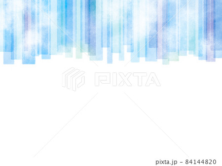 青系抽象背景　水彩テクスチャー 84144820