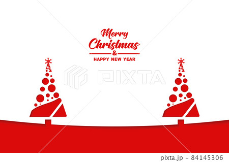 Merry Christmas tree and Happy New Year. Christmas card with Christmas Tree. 84145306