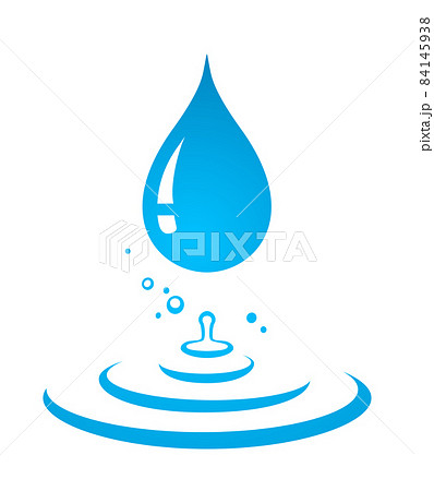 water splash and transparent drop and bubbles silhouette 84145938