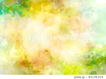 緑色の幻想的なキラキラ水彩テクスチャ背景 84146324