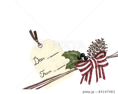 ナチュラルなクリスマスのラッピング 84147461