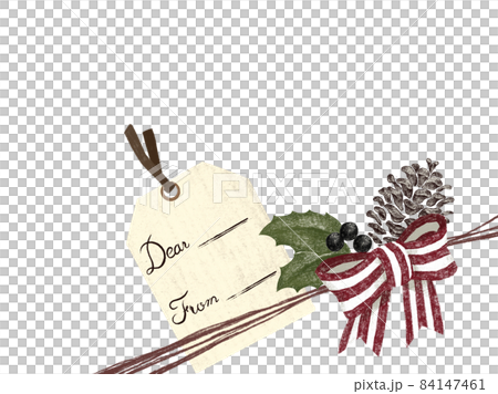 ナチュラルなクリスマスのラッピング 84147461