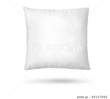 An empty pillow is isolated on a white 84147694