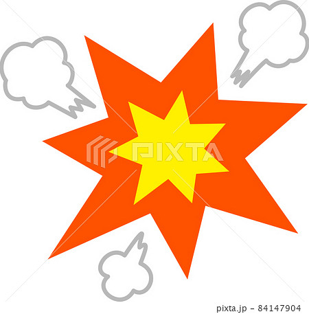 爆発のコミカルなイメージ 84147904