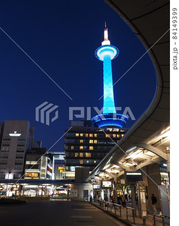 京都タワー　スカイブルーライトアップ 84149399