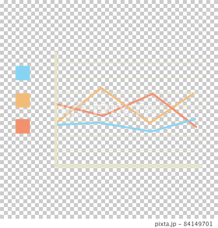 Simple and cute line graph illustration Simple and cute line graph illustration 84149701