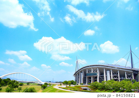 豊田大橋と豊田スタジアムの風景 豊田大橋と豊田スタジアムの風景 84150821