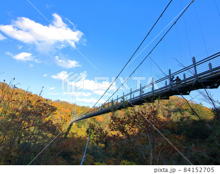 島根県奥出雲町、県立自然公園、舌震の恋吊橋 島根県奥出雲町、県立自然公園、舌震の恋吊橋 84152705