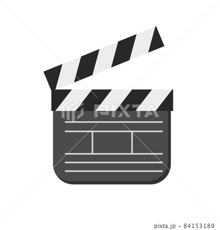 Clapperboard open icon on white background. Vector illustration. Clapperboard open icon on white background. Vector illustration. 84153189