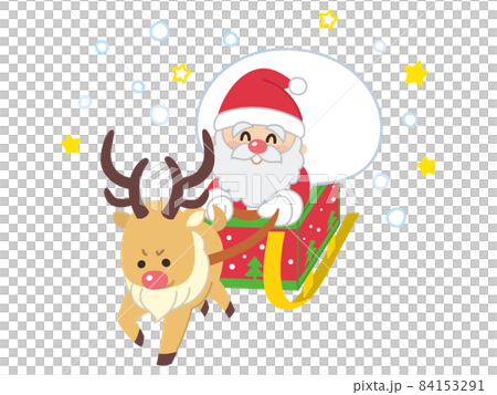 聖誕老人和紅鼻子的馴鹿聖誕節 84153291