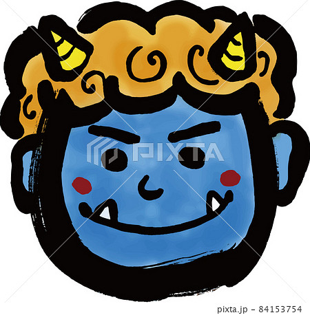 【青鬼】の手描き筆描き和風イラスト 84153754