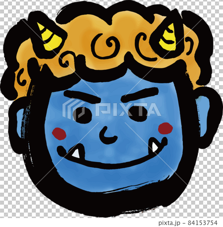 【青鬼】の手描き筆描き和風イラスト 84153754