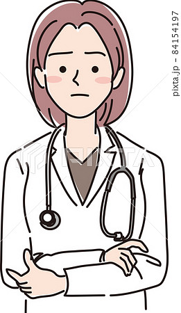 女性医師_カラー_腕組みをする 84154197