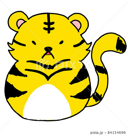 2022年年賀状の虎 84154696