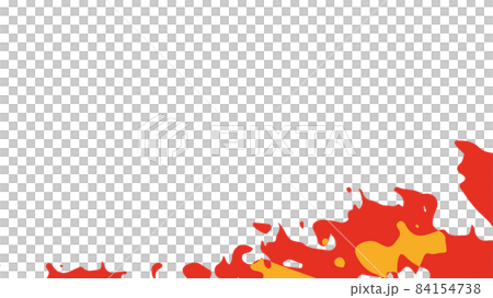 Simple effect-like flame frame_red_illustration material_16: 9 84154738