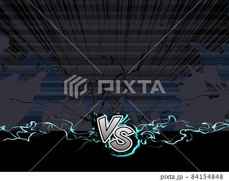 VS_バトルの背景イラスト_対決_黒 84154848