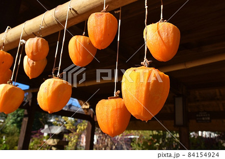 吊るし柿のカーテン　山梨 84154924