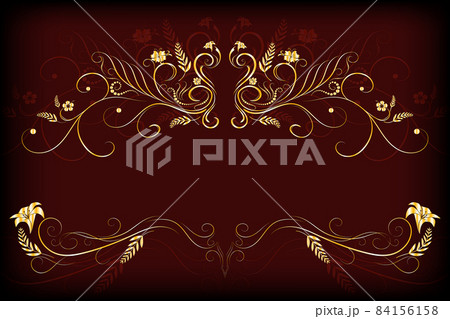 Endless ornamental border for ribbons, fabric, wrapping, wallpaper, tape. 84156158