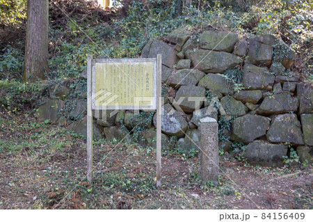 史跡金山城跡　本丸裏の石垣 84156409