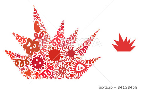 Mosaic Boom Explosion Icon of Infectious Pathogens 84158458