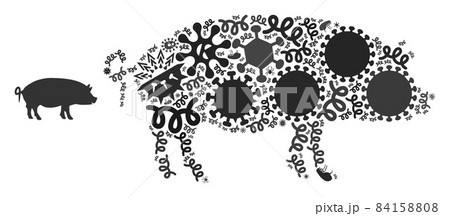 Composition Swine Icon of Infection Microbes Composition Swine Icon of Infection Microbes 84158808