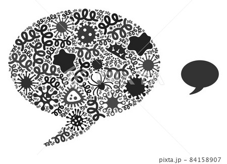 Collage Balloon Icon of Infectious Viruses 84158907