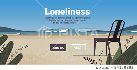 empty no people tropical beach with chair summer vacation loneliness mental health diseases concept 84159892